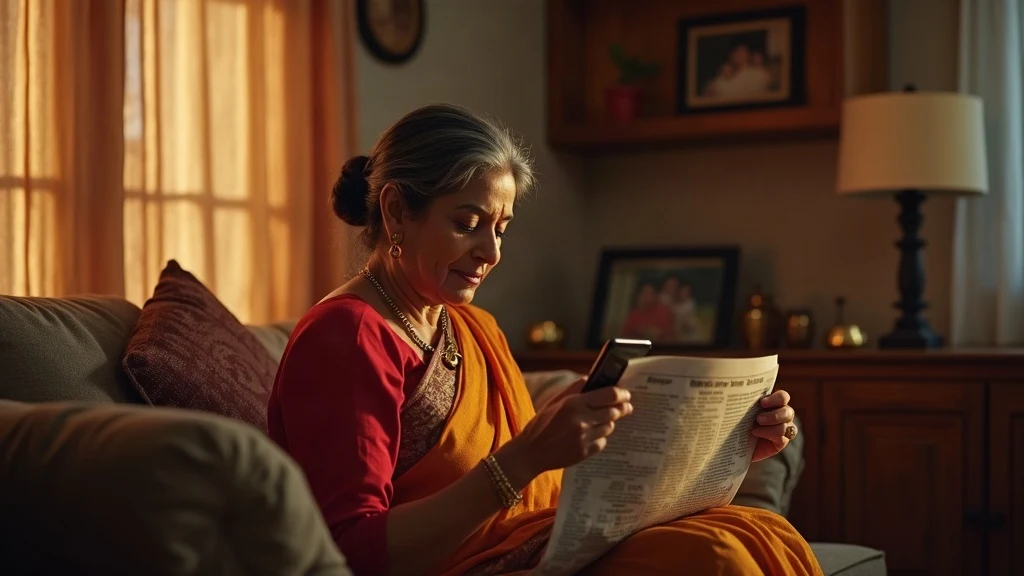 anupama written update - woman reading news in living room